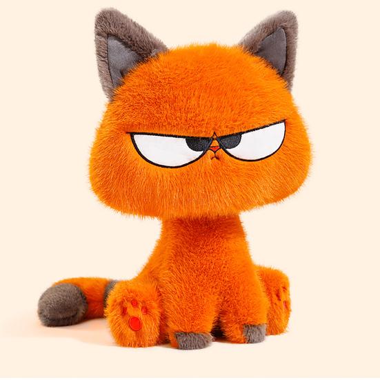 Cool Cat Plush Toy Soft Stuffed Animal for Kids Cute Kitten Doll PP Cotton Birthday Gift for Boys Girls Fun Desk Decor