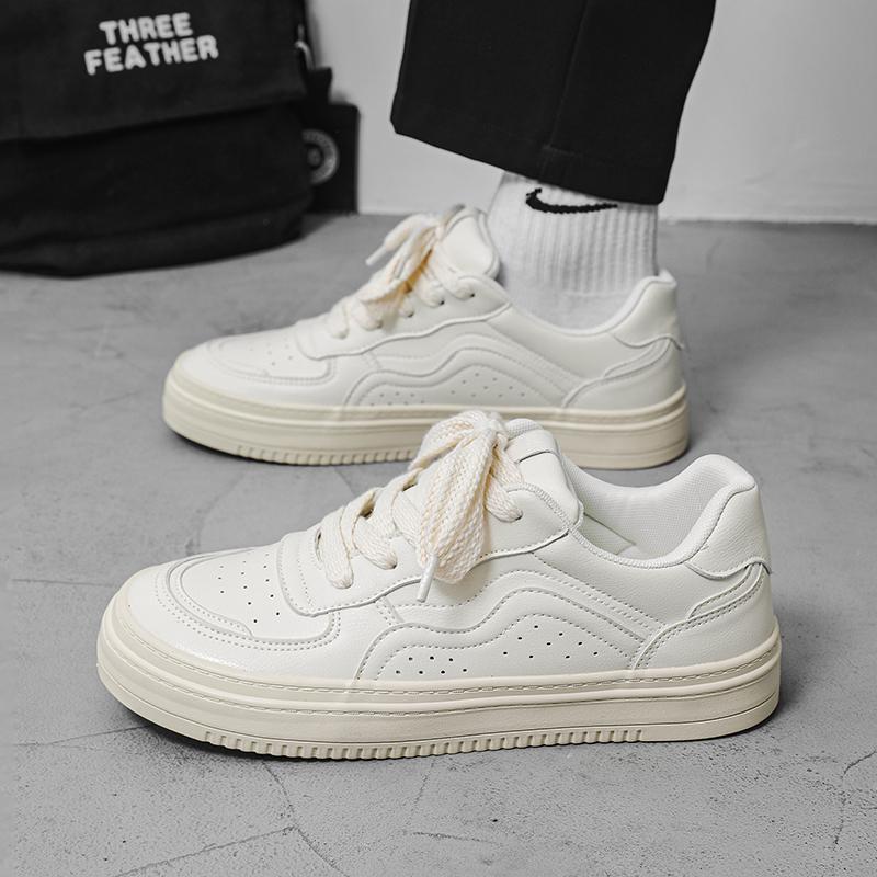 Board shoes 22 new low-top casual leather shoes punched and breathable sports niche hip-hop hip-hop shoes