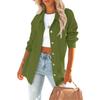 Women's  And Winter Fashion Solid Color Single Breasted Long Sleeve Pocket Jacket