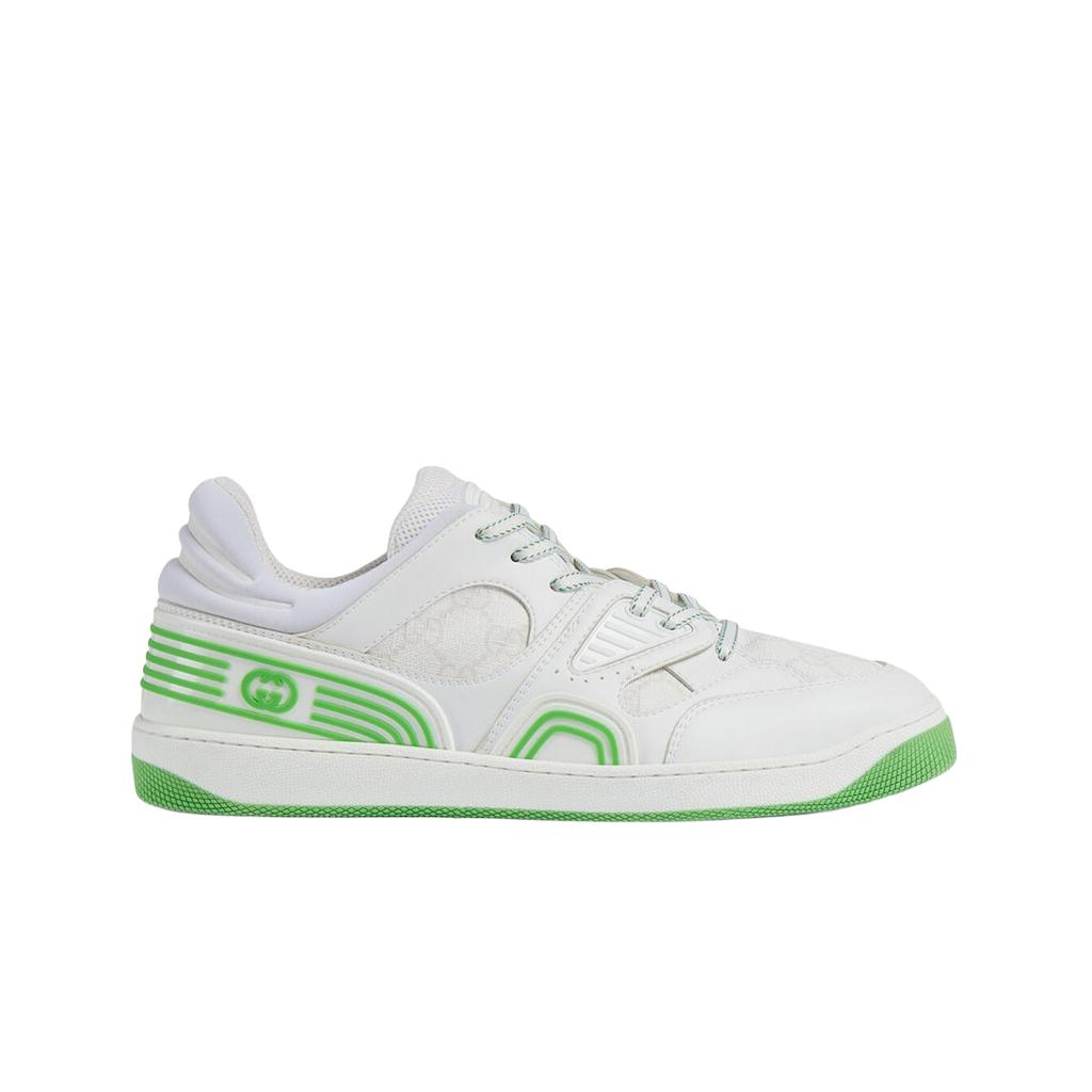 Gucci Basket Low White Demetra Green