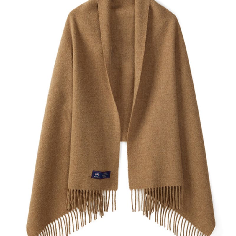 

ABRAHAM MOON Merino Wool Shawl 70cm - Camel single type