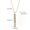 Stainless Steel Meditation Mindfulness Pendant with Whistle Design Meditation Necklace Breathing Exercise Tool for Adult