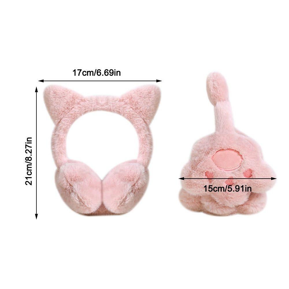 Cute Cat Claw Design Warm Ear Muffs Cartoon Foldable Design Cat Claw Earmuffs Thickened Cartoon Pattern