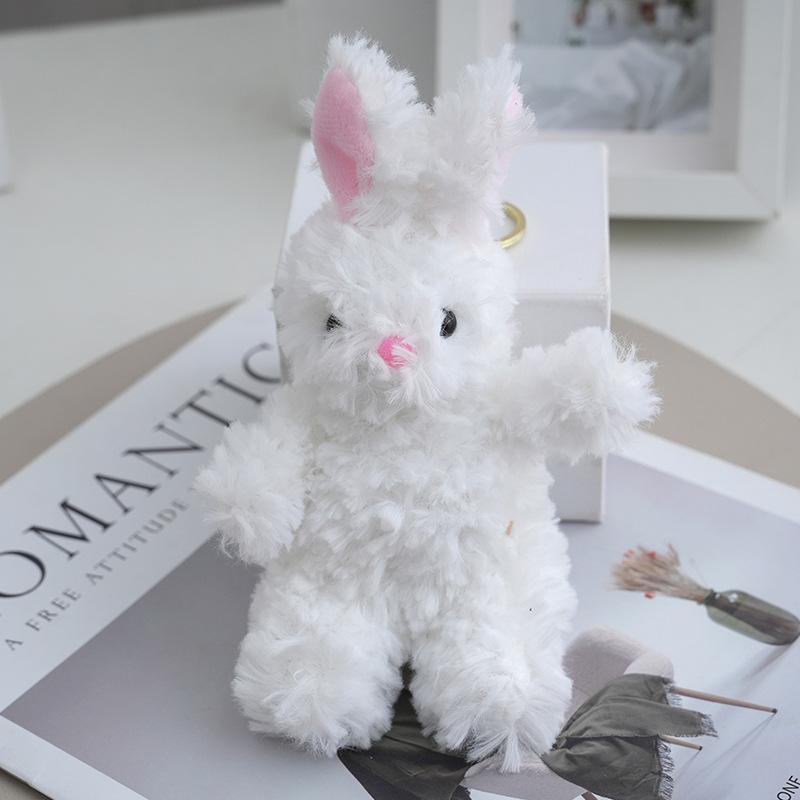 White Charming Rabbit Plush Toy Realistic Bunny Design Perfect For Baby And Play Kids