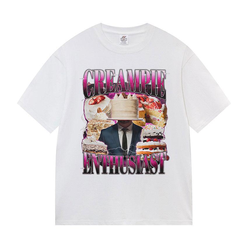 Lustiges Dessert Unangemessenes Meme Grafik T-Shirt Humor Foodie Stil Kurzarm T-Shirts Unisex Sommer Hochwertige Baumwoll-Tees