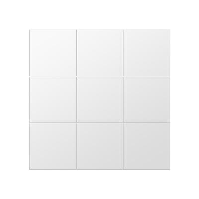 9 Pcs DIY Squares Mirror Wall Stickers 15cm Selfadhesive Tiles 3 D Mirror Decor for DIY Acryli