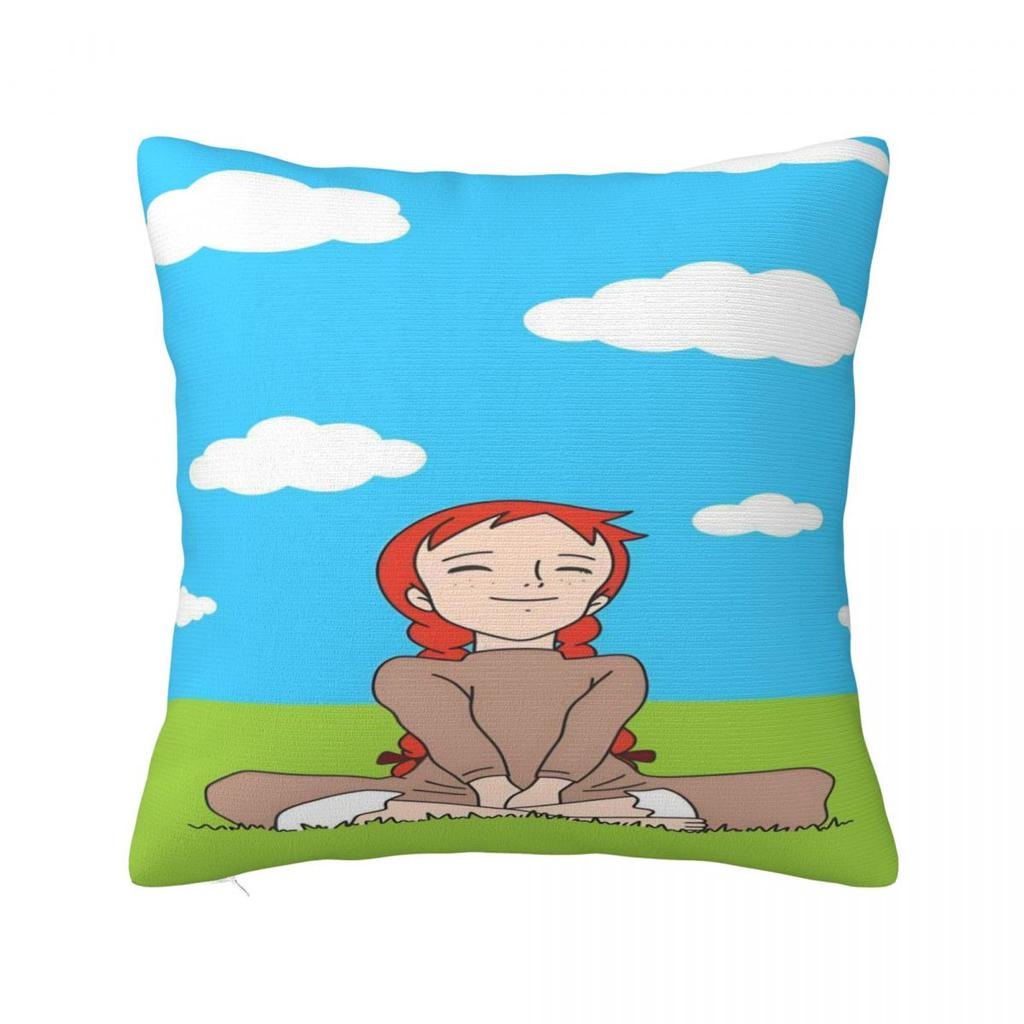 Cartoon Manga A-Anne Of Green Gables Pillow Cover Polyester Pillow Case Cushion Cover Vintage Pillowcases For Living Room Chair