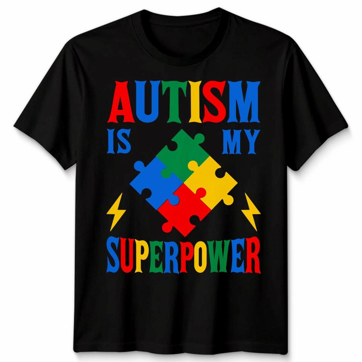 Autism Is My Superpower Autistic Unisex T shirt Neurodiversity Awareness Gift Tee L