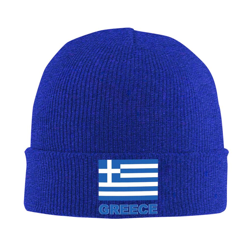 Greece Flag  Knit Hat  Street Caps Adult Unisex Kpop Beanie Hats Spring Graphic Thermal Elastic Bonnet Hats