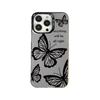 ins English butterfly for Apple 17Promax mobile phone case IP16 messenger 15 color silver IMD13 matte 14/x