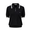 Women's Short Sleeve Knit Polo T-Shirt