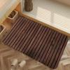 1pc Imitation Wood Floor Pattern DoorMat, Non-slip Carpet, Suitable for Living Room, Bedroom, Bathroom, Holiday Home Decoration