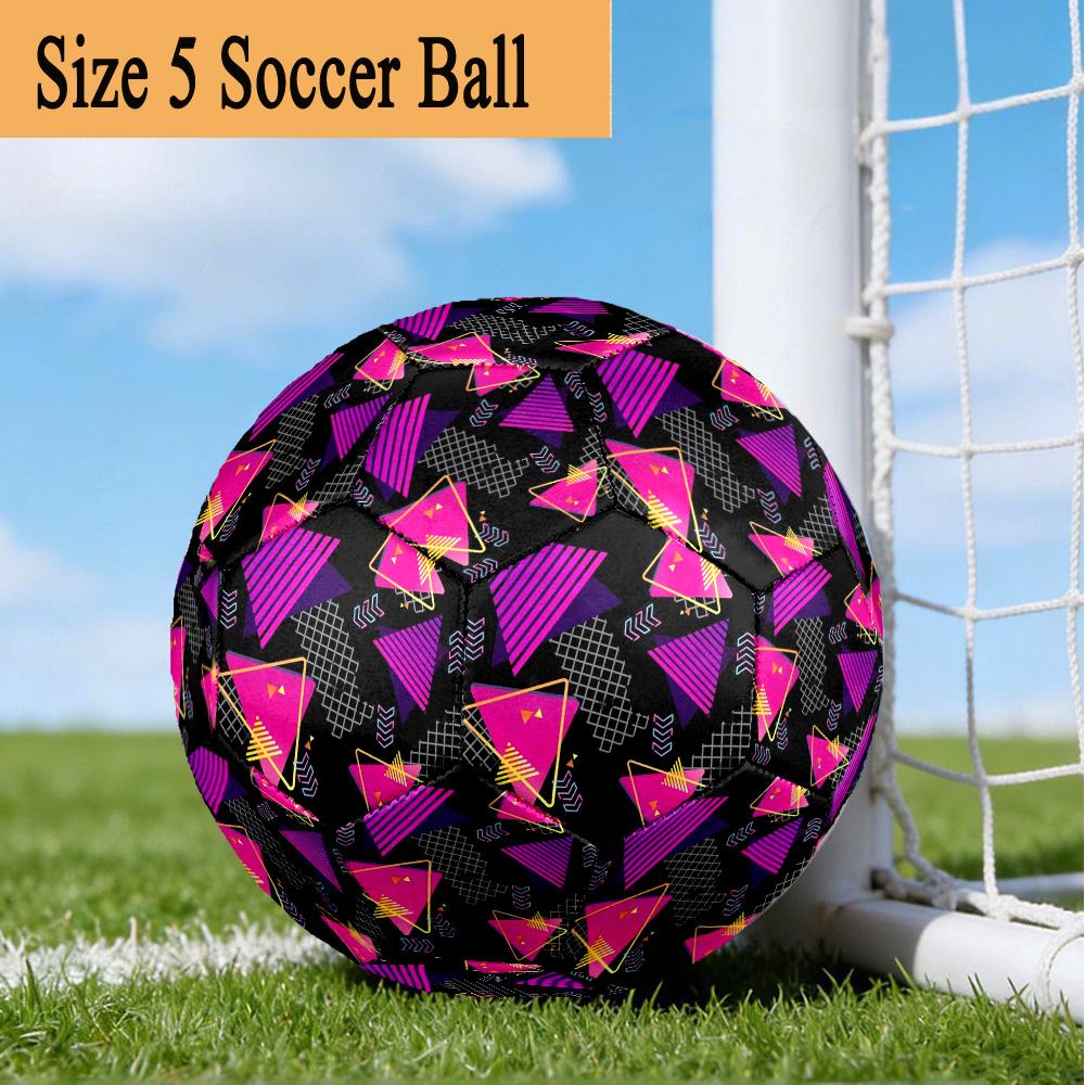 1PC Colorful Retro S Size 5 Soccer Balls, Anti-Slip, Outdoor Sport, a Unique Gift, Birthdays, Christmas gifts Valentine'S Day gifts A65