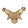 Brass 1/2" To 3/4" Female Thread Y Shape Ball Valve Two Way Water Splitter Garden Tap Quick Connector Irrigation Valve 1Pc