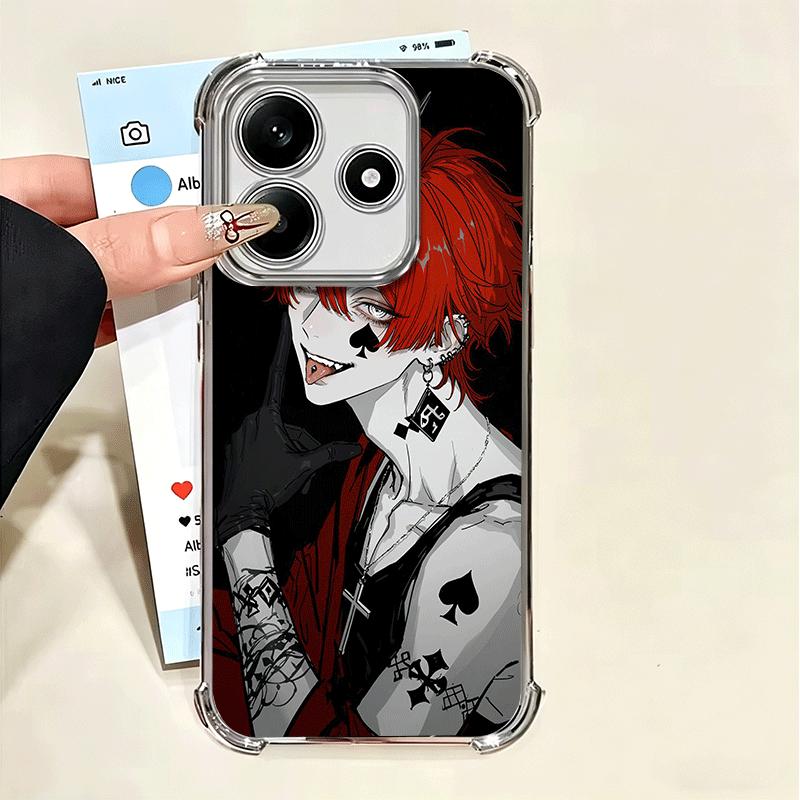 Devil Bad Boy Anime Style Plating Phone Case For Xiaomi Poco X5 X6 X7 X8 Pro Max F8 Ultra F7 M8 M7 M5S Redmi 15C 15 14C 13C 13 X