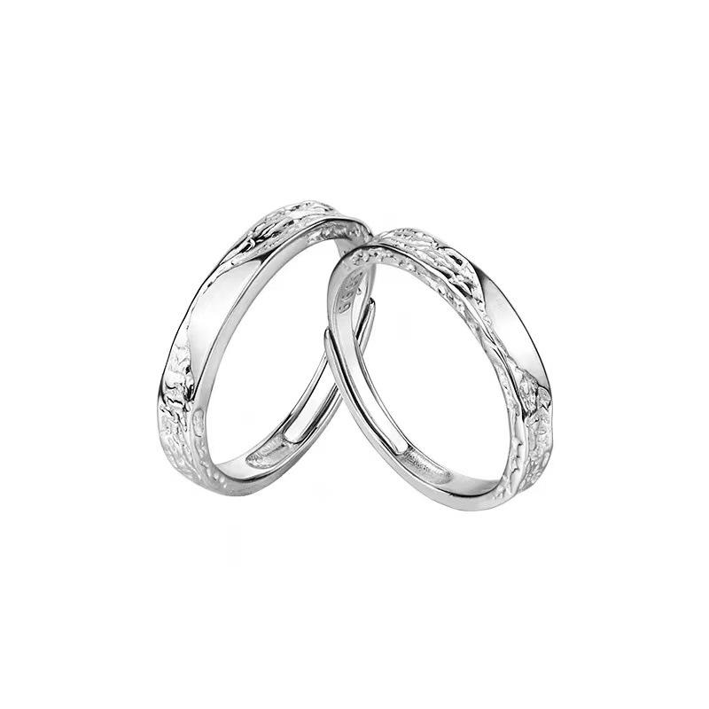 Glacier Ring Luxury Simple Ring Fingertip Ring Small-Sized Ring for The Tail End Ring Open Style Couple Ring