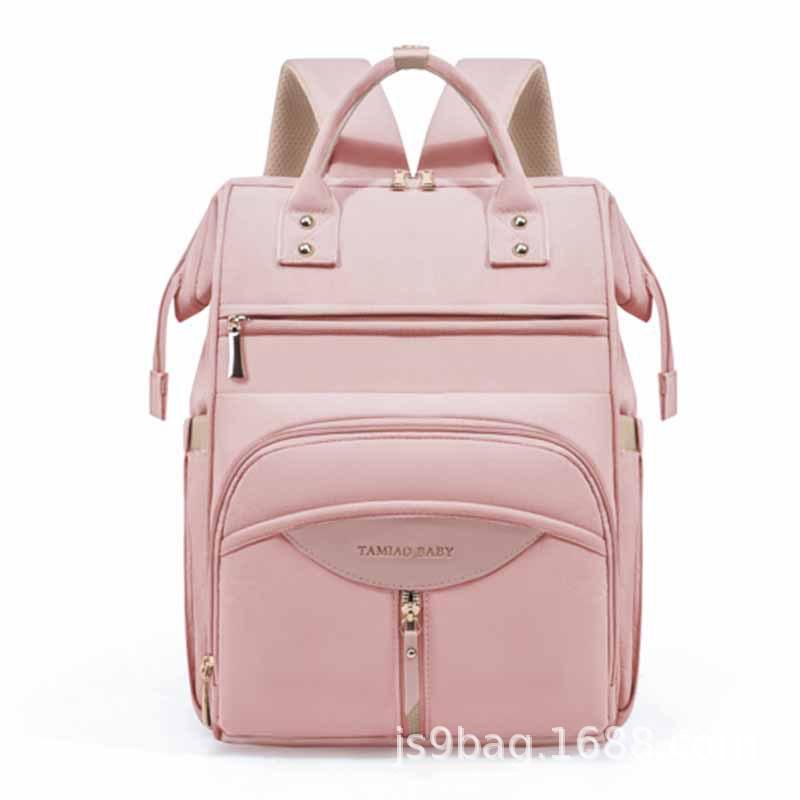 Schoolbag Mommy Bag Large Capacity New Fashion Portable Maternal and Infant Bag Main Bag Up and Down Layered Removable Bottle Bag Mom Bag