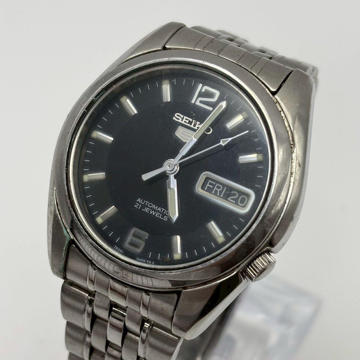 [Operation/Automatic] SEIKO5 Back Skelton Day Date Men s Watch Mechanical Seiko Five