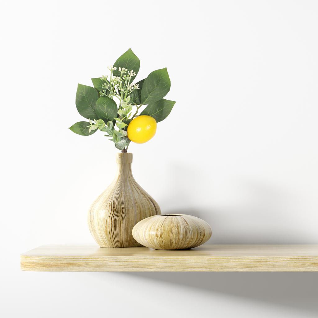 Umělá citronová větvička, všestranná, zářivě žlutá, stonek citronové větvičky pro svatební, večírek, domácí dekorace