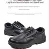 Neue Arbeitsschutzschuhe für Herren aus PU-Leder, glänzend, mit Stahlkappe, stoß- und durchtrittsicher, schwarz, bequem, atmungsaktiv