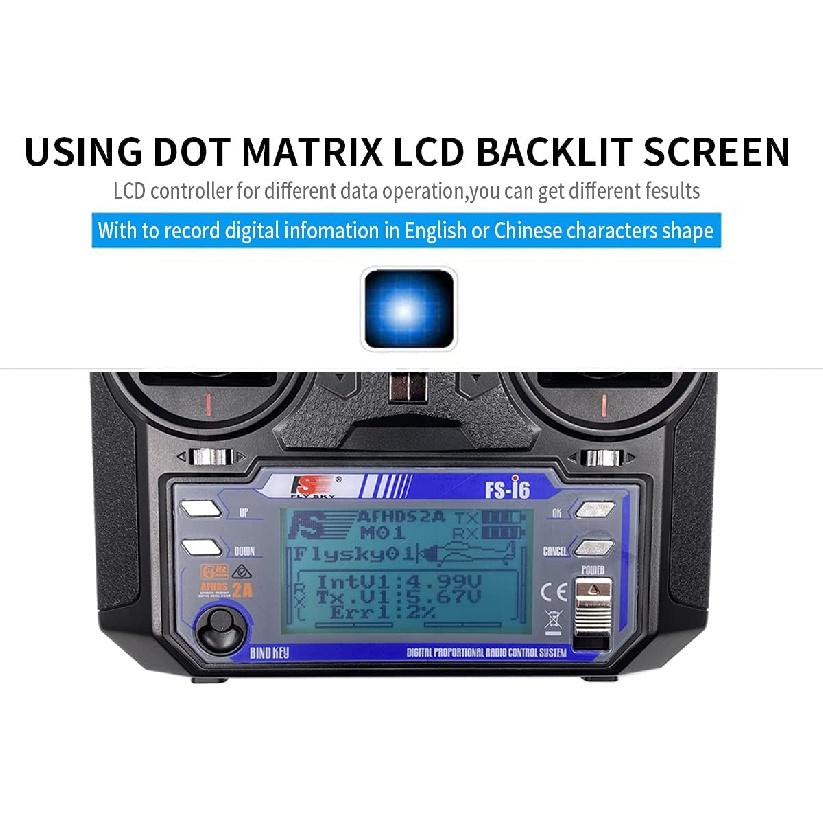 Flysky FS-i6 6CH 2.4GHz Radio System RC Transmitter Controller with FS-iA6 Receiver for RC Helicopter Plane Quadcopter Glide(Model_2)