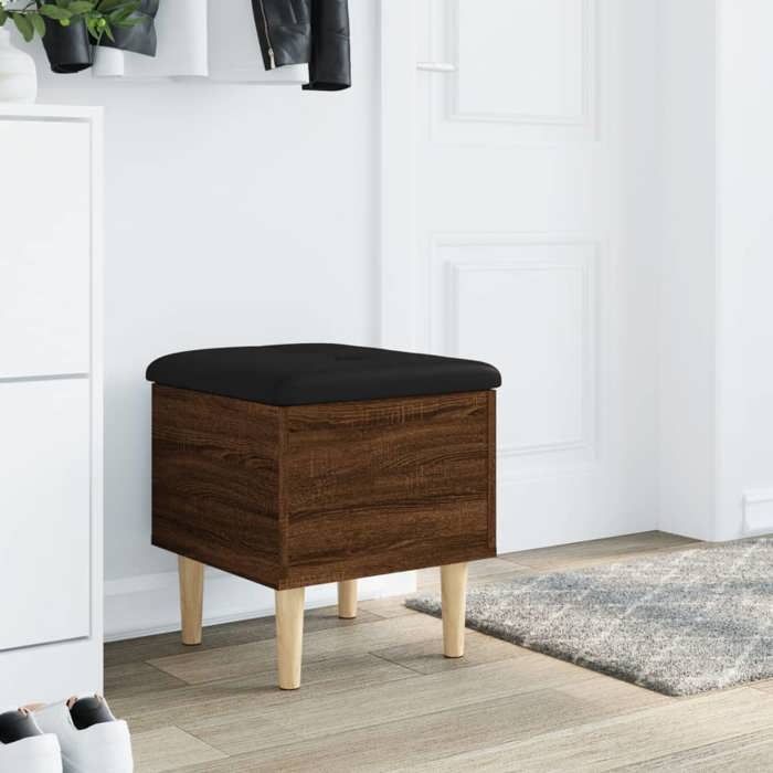 VidaXL Storage Bench, Chest with Lid, Shoe Bench with Seat, Living Room Stool, Modern, Brown Oak 835067