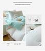 Minimalist Washed Cotton Bedding Set: Three-Piece for Dorm Beds, Includes Sheet, Duvet Cover, and Four Pillowcases
