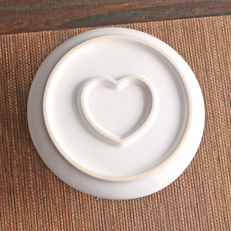 Nordic White Ceramic Incense Candle Holder - Minimalist Sage Dish for Atmosphere Decor.