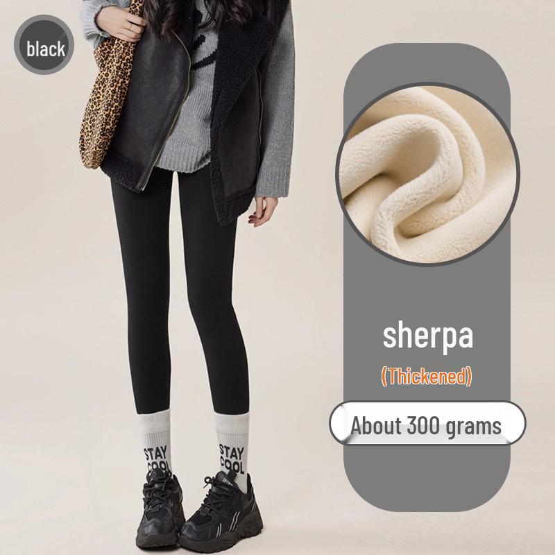 

High-Waisted Fleece-Lined Women s Base Layer Pants - Thick, Warm, Cotton for Autumn & Winter Wear L (100-120 jin)