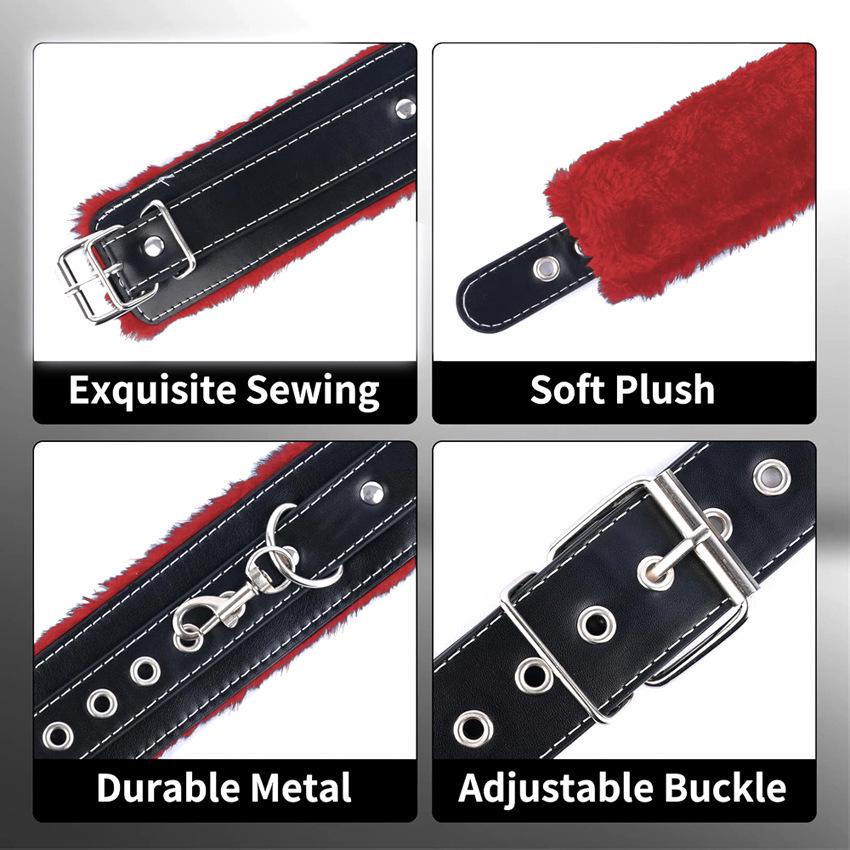 BDSM Handcuff Restraint Nipple Clamps Sex Toy SM Slave Cosplay Collar Leash WomanTraction Chain Bra Clip Kits