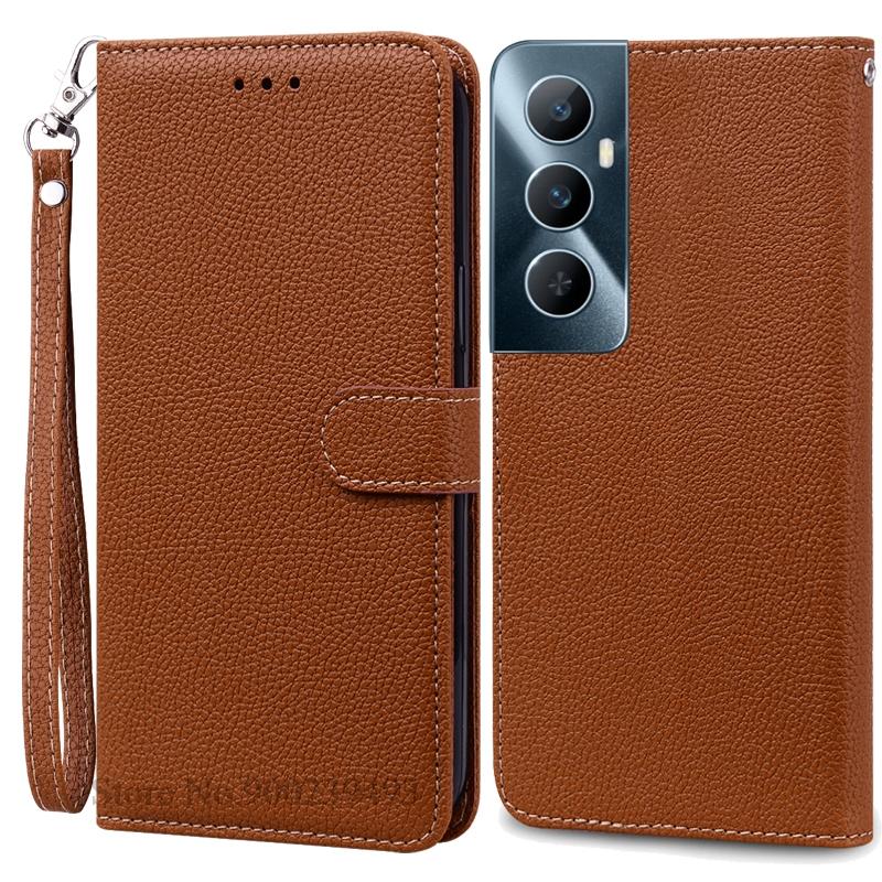 Per Realme C65 Custodia Portafoglio in Pelle con Patta Custodia per Telefono Per Realme C65 4G Coque Fundas Per Oppo Realme C65 Custodia per Telefono