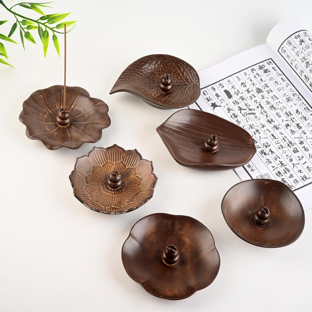 Lotus Leaf Incense Holder: Ash-Free Base for Sandalwood and Agarwood Incense