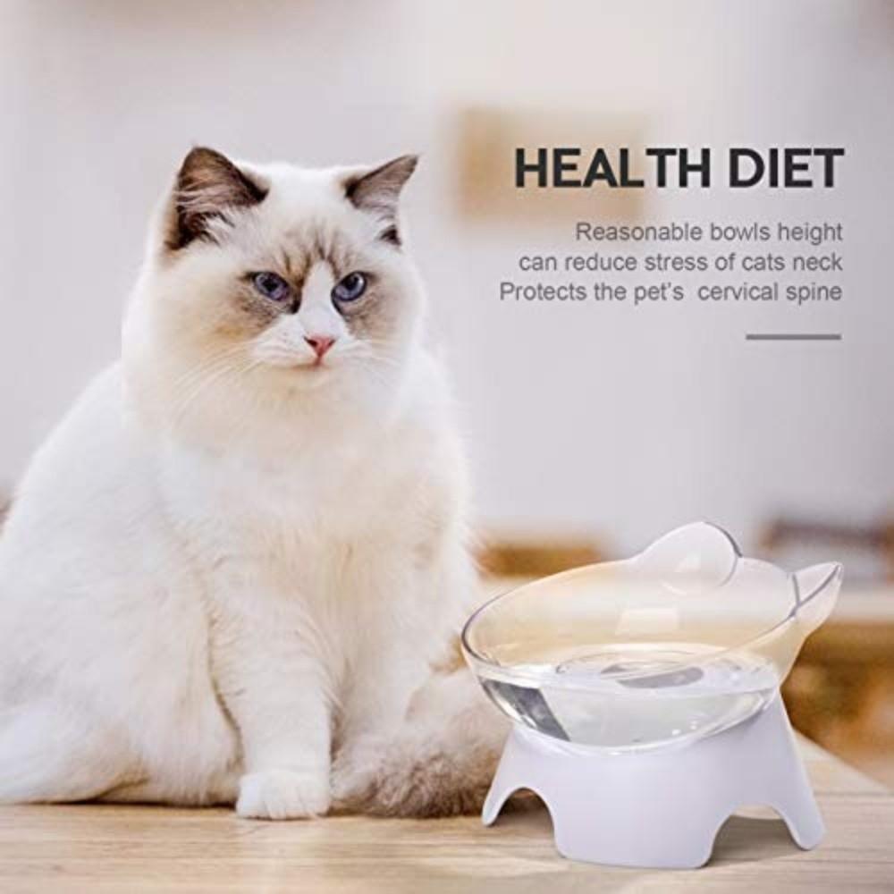 Stand Base Anti Spill  Cat Bowls Orthopedic Design Elevated Bowls Set  Puppy Feeding