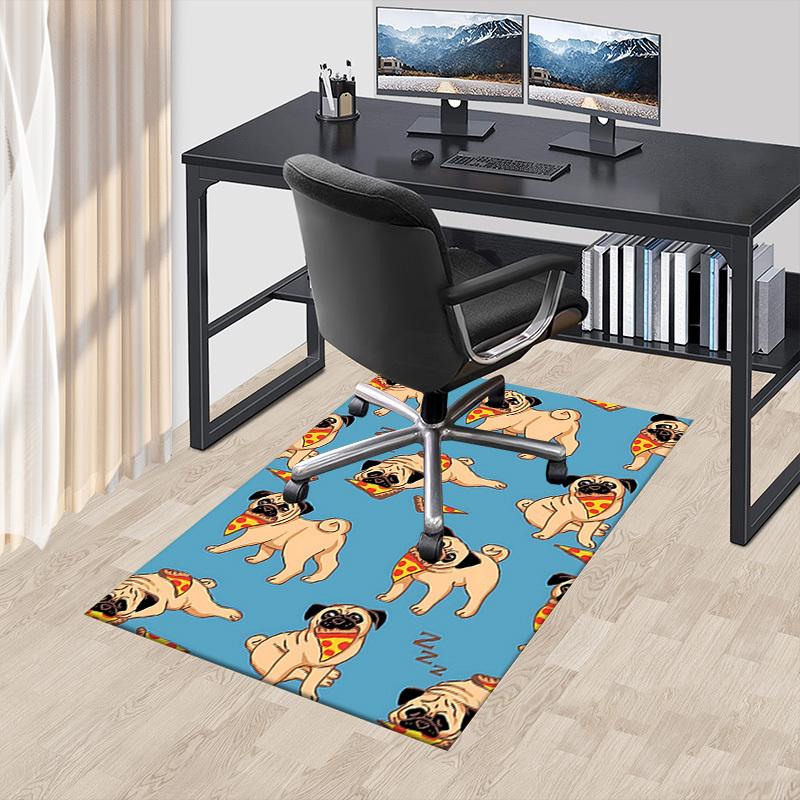 1PC Pug Pizza Extra Large Non-Slip Floor carpet, Office, family, bedroom, Studio Large Area Rug,Longlasting Material-J0335