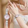 Olevs Waterproof Quartz Analog Watch with a Simple Silver Metal Band and Popular Pearl Small and a Sparkling White Pink Dial Women's Design, Bracelet,