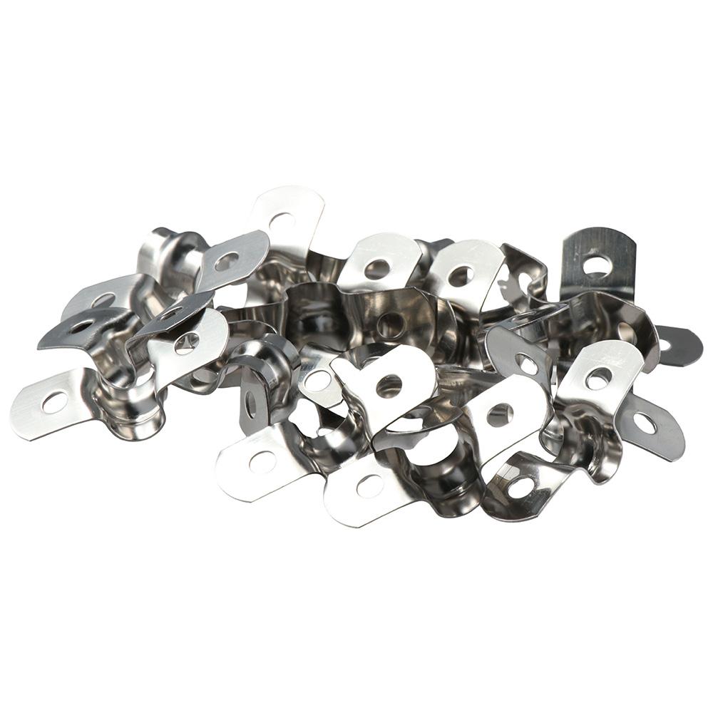 

50Pcs M8 Tube Strap Thickened U Type Water Pipe Clamp Horseback Saddle Clamp Clip Pipe Card Pipe
