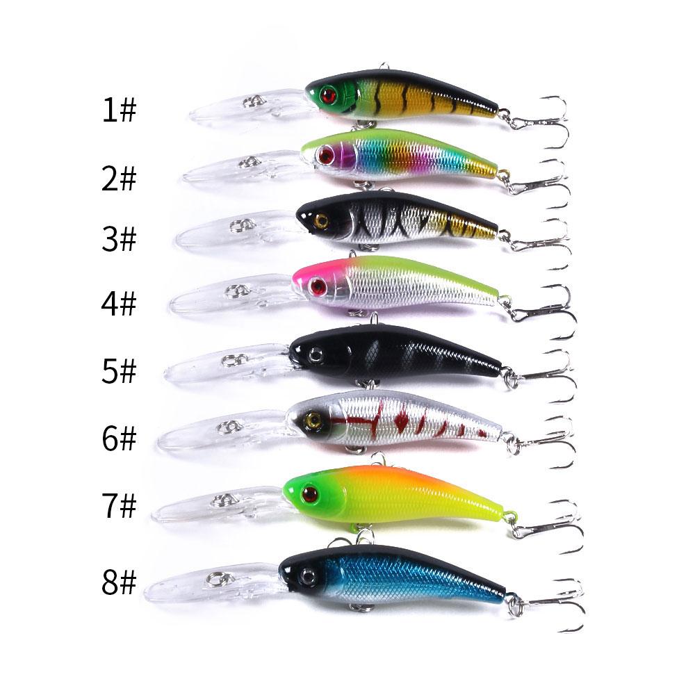HENGJIA 1PCS 10cm 7.8g Minnow Crankbait Hard Bait Tight Wobble Slow Floating Jerkbait High Quality ABS Fishing Lure