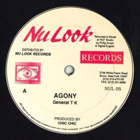 

12inch Record GENERAL T.K. - Agony NUL05 Nu Look 1992 US Reggae, Ska & Dub