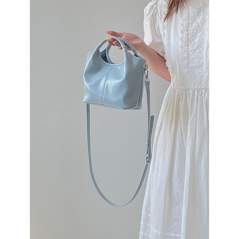 IELGY Soft Leather Handbag Fashion One-Shoulder Messenger Small Tote Bag