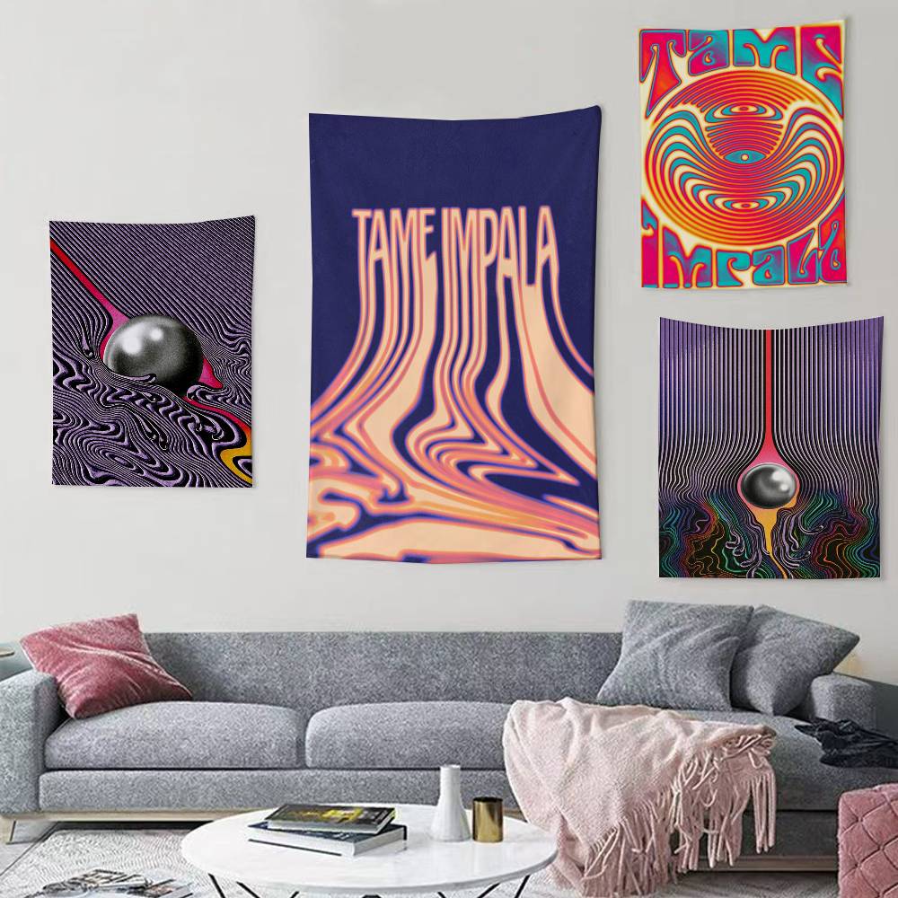 Tame Iimpala Band Flags Wall Hanging Background Art Banner For Bedroom Home Outdoor Decor