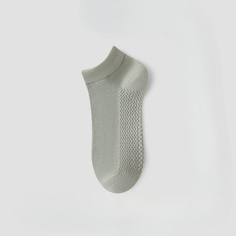 Socken Herren Frühling/Sommer Leichte Kurze Socken Einfarbige Atmungsaktive Baumwollsocken Anti-Rutsch Rutschfest Flache Spitze Unsichtbare Socken für Bootsschuhe