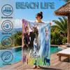 Custom Name The Snow Queen Microfiber Beach Towel, Quick-Dry, for Summer Travel, Beach Essential, Picnic Essentials, Swimming Pool