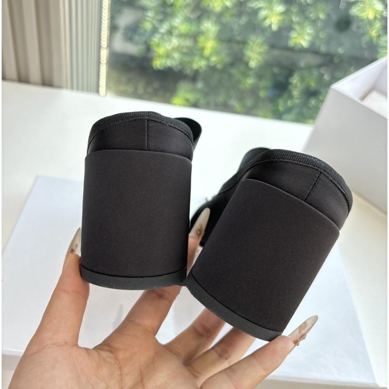 Fashion Black Satin Bow Decoration Pumps Women Elegant Square Toe Chunky Heel Mary Jane Shoes Cozy Shallow Dress Shoes Zapatos De Mujer