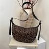 High Capacity Leopard Nylon Zipper Casual Shoulder Bags High Quality Soft Versatile Print Commuting Simple Crossbody Bags