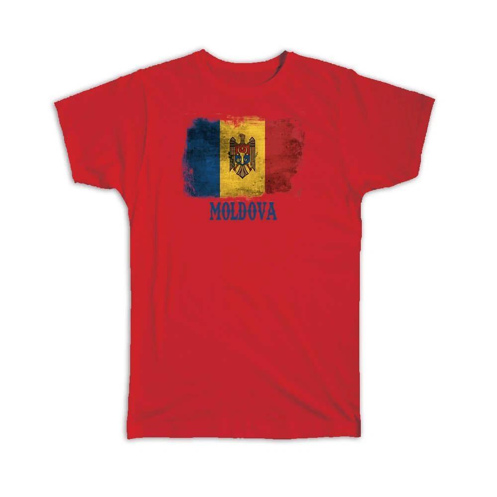 

Gift T-Shirt : Moldova Moldovan Flag Eastern Europe Proud Country Vintage XL
