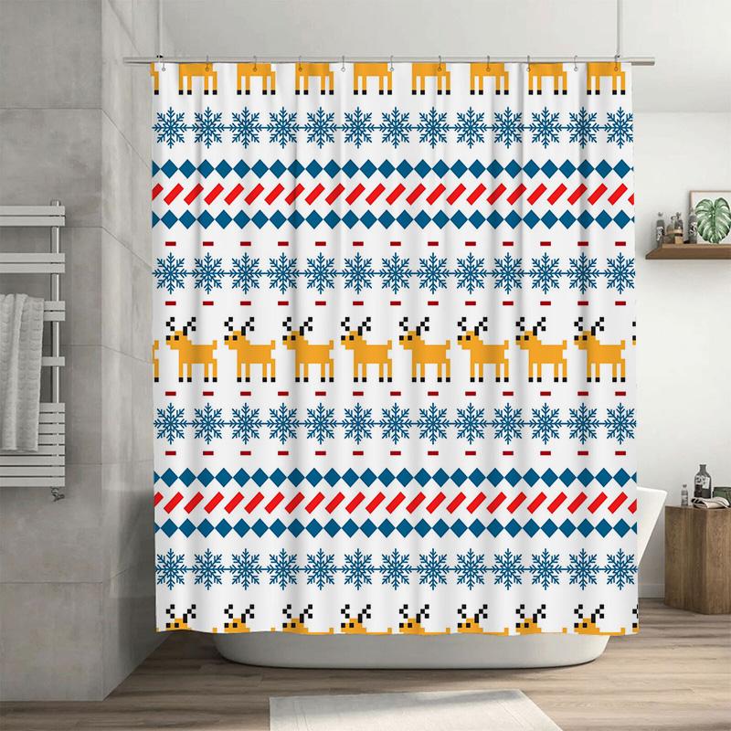 

TU Цветочная Шторка для Душа Винтажная Сине-Белая Декор для Ванной в Стиле Кантри Водонепроницаемая Ткань Занавеска для Ванны 90x180cm35x71in