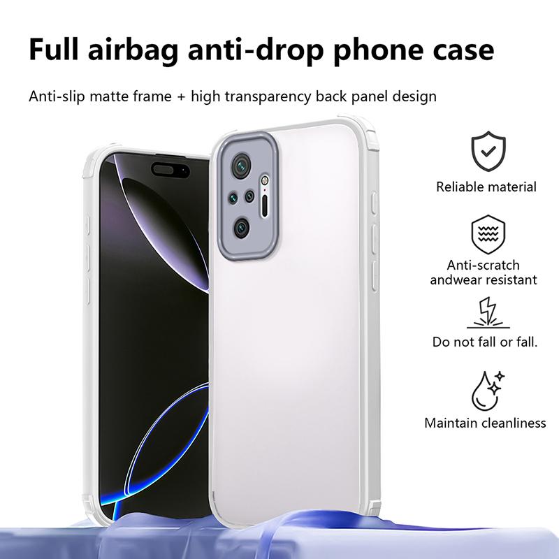 New Style Military Grade Shockproof Phone Case For Redmi Note 10 10S Note 11 Pro Transparent Rugged Protector Cover Note 12 Pro