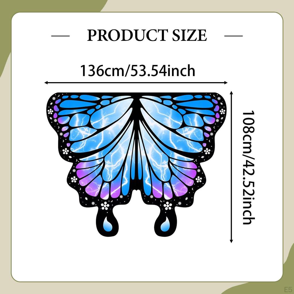 Kids Butterfly Wings Costume Cosplay Accessories for Halloween Role Play