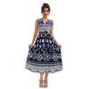 Print Bohemian V-neck Sleeveless Loose Women Dress Woman Dress