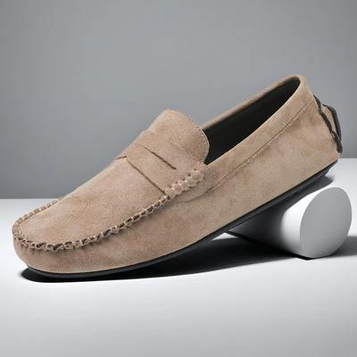 Designer Leather Casual Shoes for Men High Quality Fashion Comfortable Mens Loafers Flats Big Size Driving Shoes